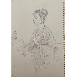 Крылов П. Н. Женский портрет в профиль