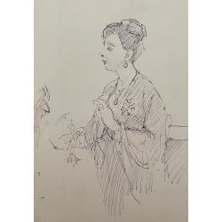 Крылов П. Н. Женский портрет в профиль