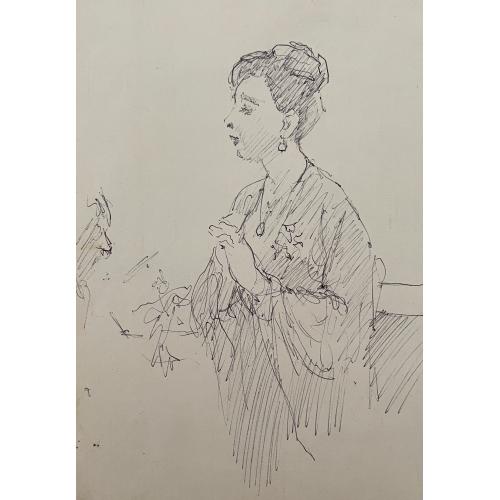 Крылов П. Н. Женский портрет в профиль