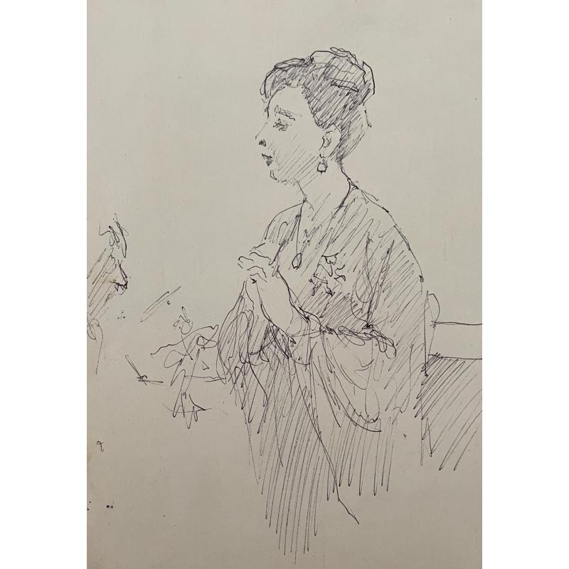 Крылов П. Н. Женский портрет в профиль