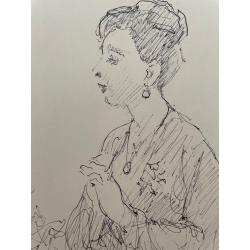 Крылов П. Н. Женский портрет в профиль