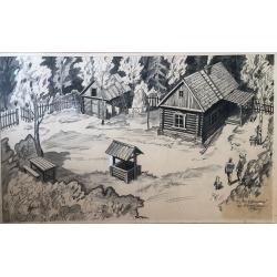 Пластинкин И.Н. Рисунок к кинокартине «Рысь возвращается»