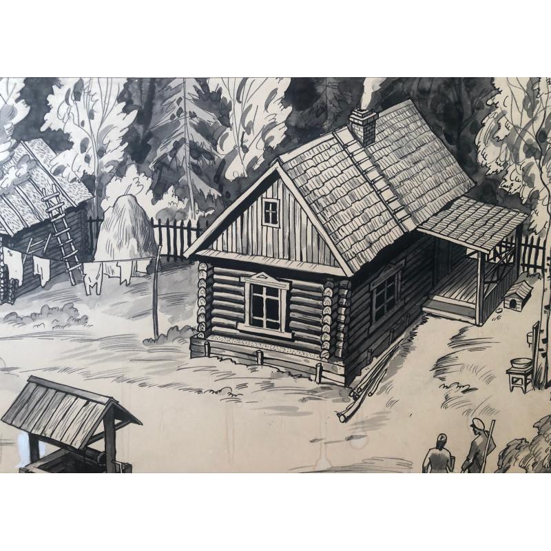 Пластинкин И.Н. Рисунок к кинокартине «Рысь возвращается»