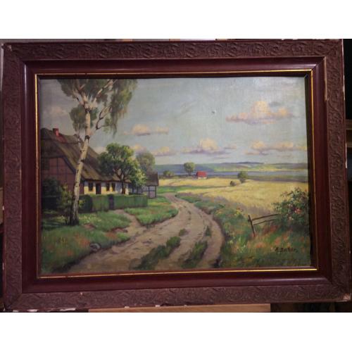 Неизвестный художник. A. Becker. Пейзаж