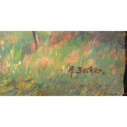 Неизвестный художник. A. Becker. Пейзаж