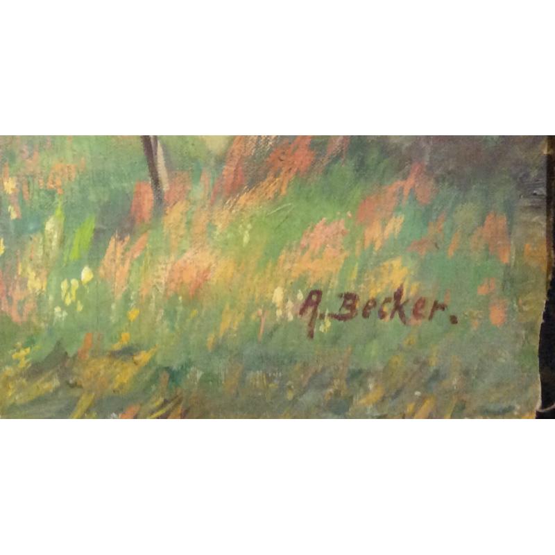 Неизвестный художник. A. Becker. Пейзаж