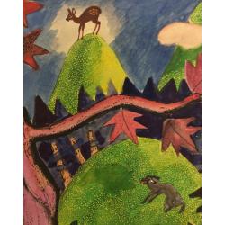 Аврутис Х.А.Иллюстрации к детской книге Плавниковая страна Л.С. Клюшева , страницы 17 и 2