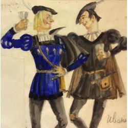 Мазанов А. М. Эскиз костюмов к балету