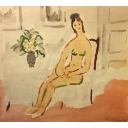 Ведерников А. С. Обнаженная и цветы