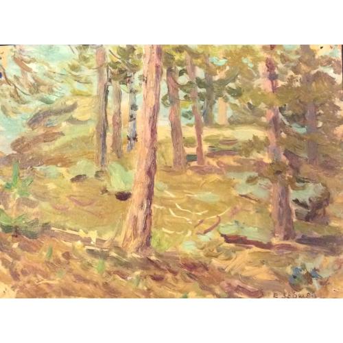 Зернова Е. С. Этюд в лесу. Боровое