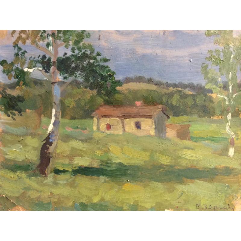 Зернова Е. С. Береза и домик. Боровое