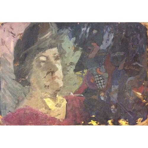 Саханов А.И. Женский портрет этюд