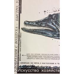 Черенов В.Г., Решетов А.А., Козлов В. Плакат Плещутся щуки в лимане из серии плакатов Плакат - перестройке