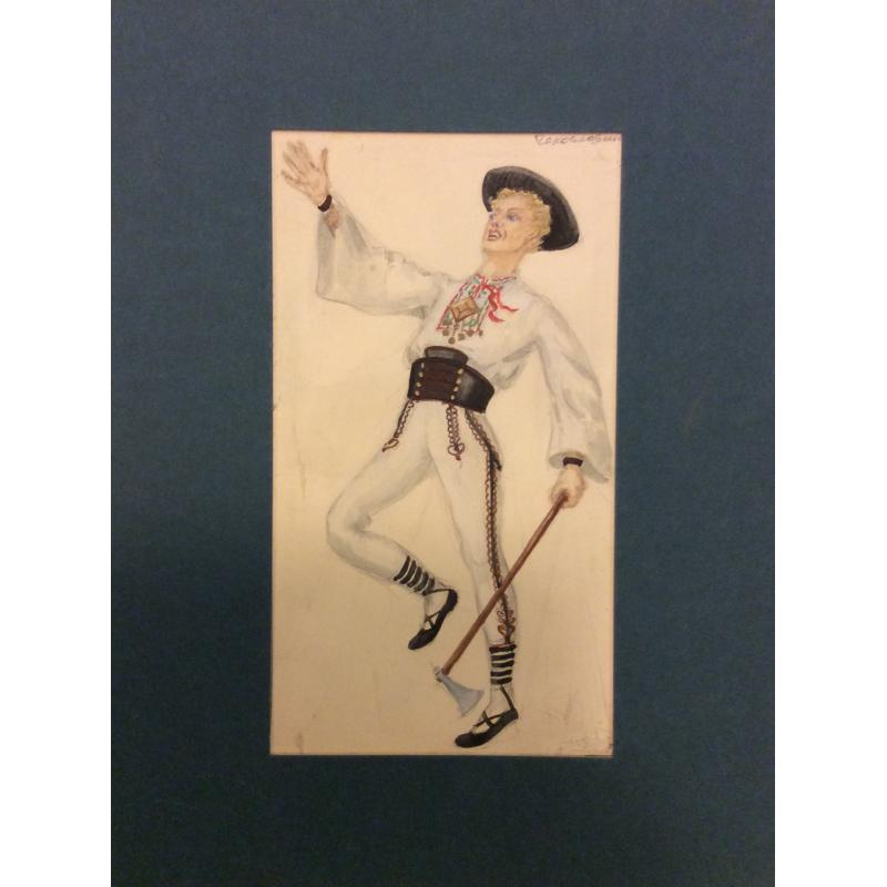 Мазанов А.М. Эскиз национального чешского костюма