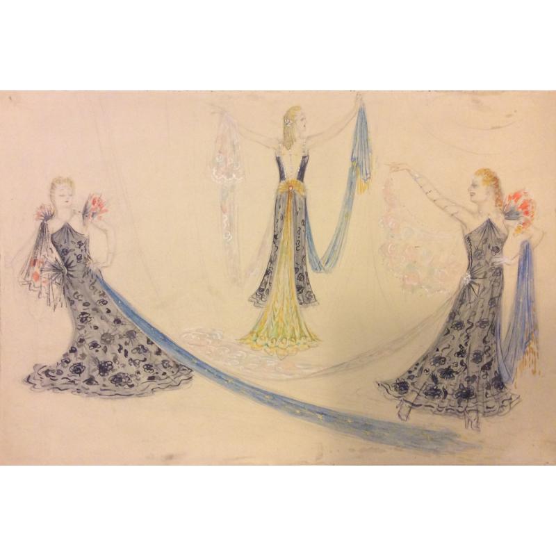 Мазанов А.М. Эскизы женских вечерних платьев