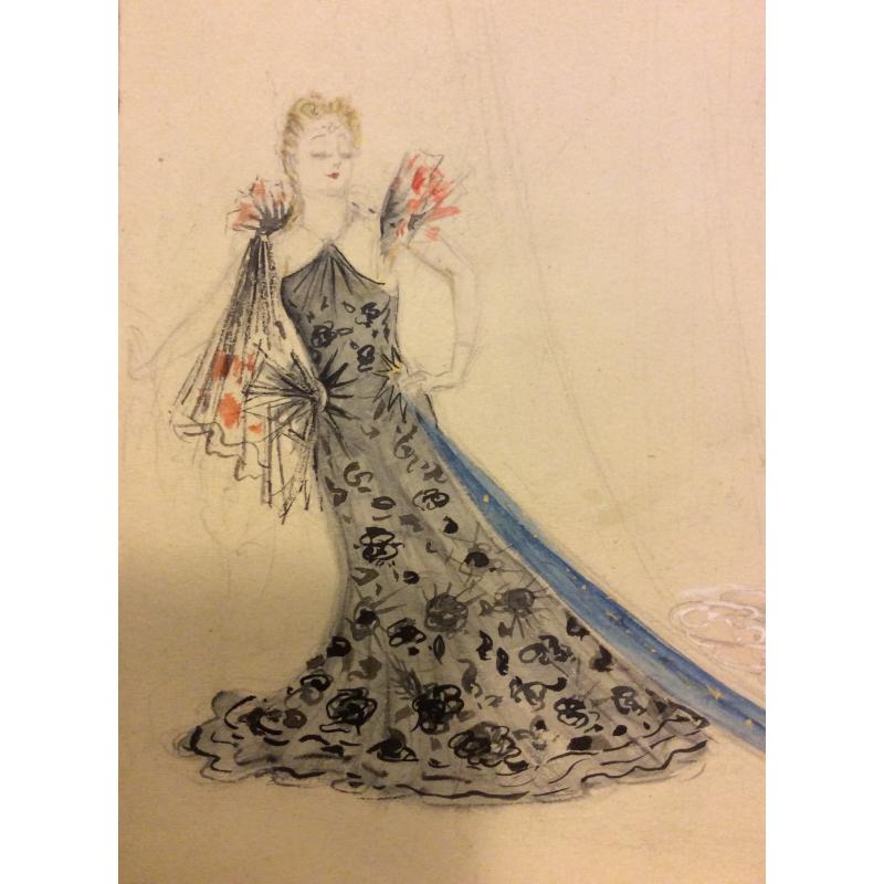 Мазанов А.М. Эскизы женских вечерних платьев