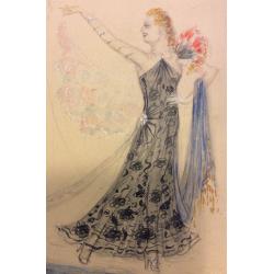 Мазанов А.М. Эскизы женских вечерних платьев