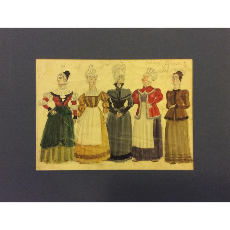 Мазанов А.М. Эскизы костюмов к опере Фауст