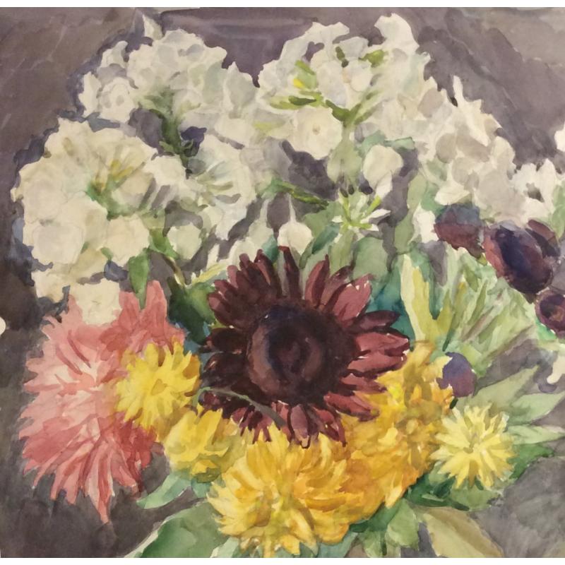 Пискарева А. Н. Натюрморт с цветами и фруктами