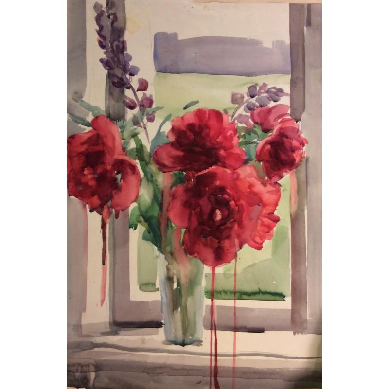 Пискарева А. Н. Натюрморт с цветами и фруктами