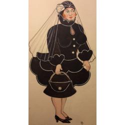 Обручева Н. Н. Эскиз костюма.К спектаклю Наследники Рабурдэна