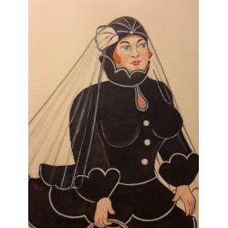 Обручева Н. Н. Эскиз костюма.К спектаклю Наследники Рабурдэна