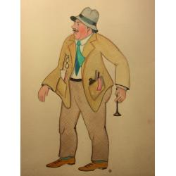 Обручева Н. Н. Костюм для Истрина. К спектаклю Наследники Рабурдэна