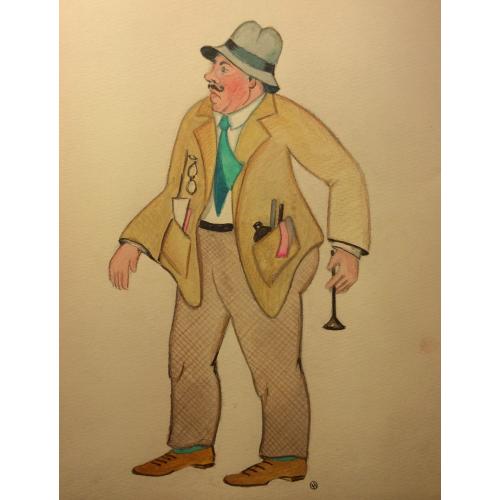 Обручева Н. Н. Костюм для Истрина. К спектаклю Наследники Рабурдэна