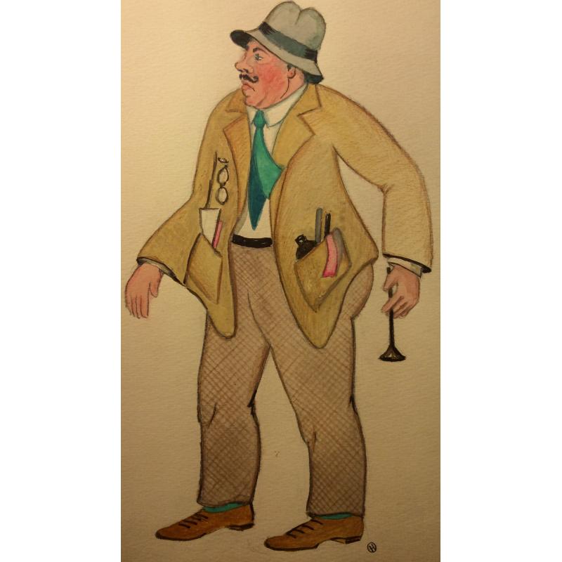 Обручева Н. Н. Костюм для Истрина. К спектаклю Наследники Рабурдэна