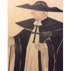 Обручева Н. Н. Эскиз костюма священника. К спектаклю Дикарь в театре Импровизации