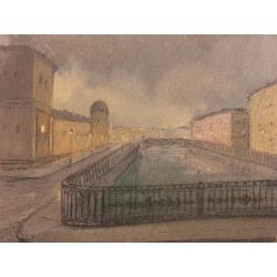 Боголюбова О. А. Виды Петербурга. Иллюстрация к мультфильму Музыка революции