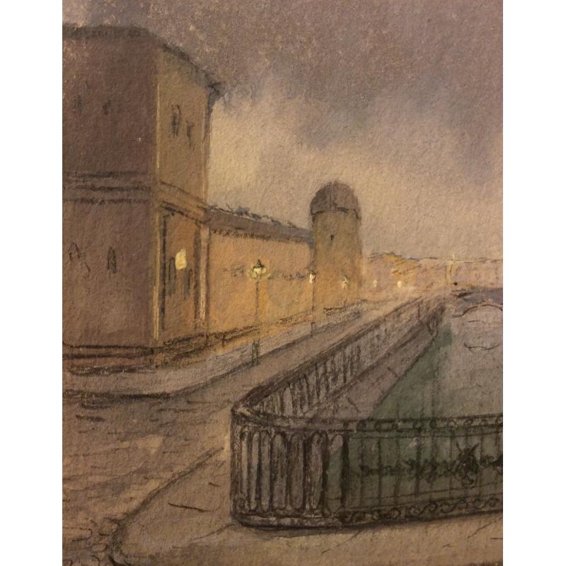 Боголюбова О. А. Виды Петербурга. Иллюстрация к мультфильму Музыка революции