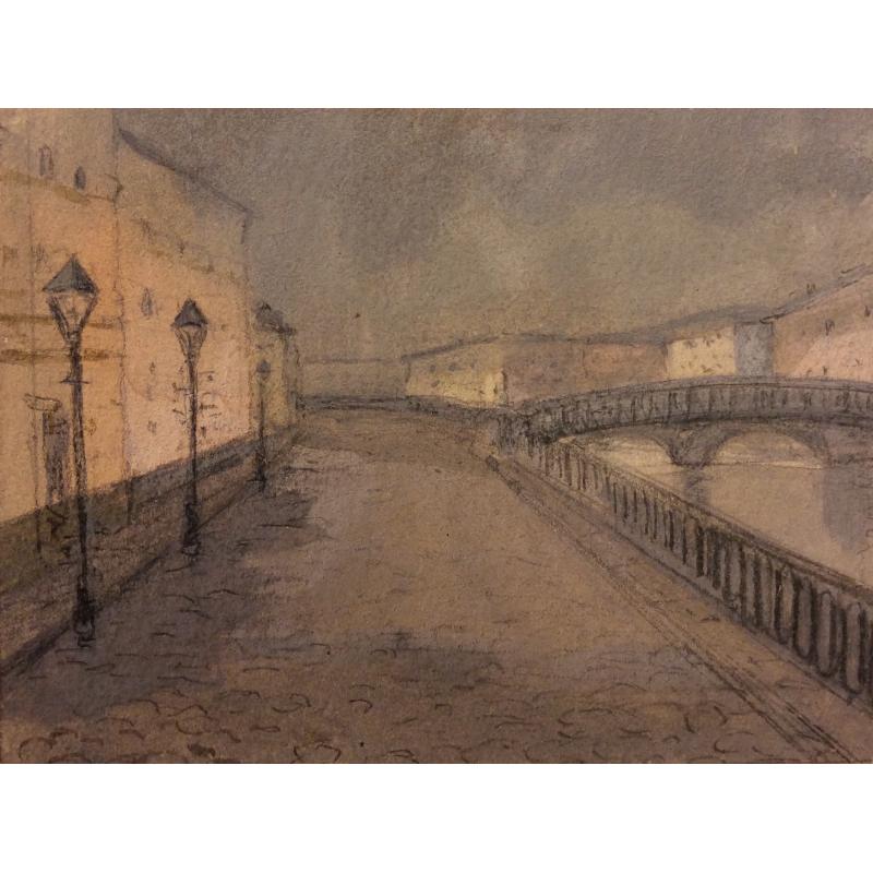 Боголюбова О. А. Виды Петербурга. Иллюстрация к мультфильму Музыка революции