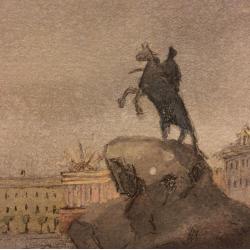 Боголюбова О. А. Виды Петербурга. Иллюстрация к мультфильму Музыка революции