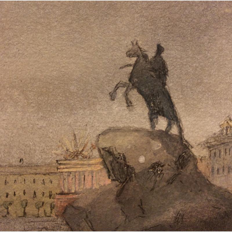 Боголюбова О. А. Виды Петербурга. Иллюстрация к мультфильму Музыка революции