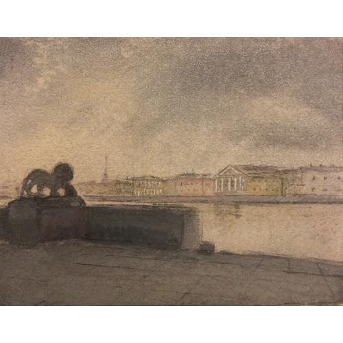 Боголюбова О. А. Виды Петербурга. Иллюстрация к мультфильму Музыка революции