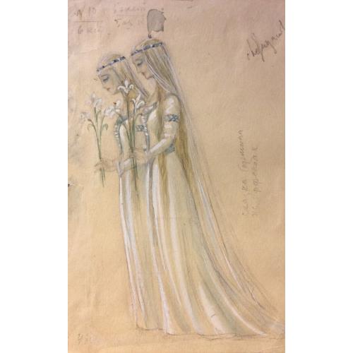 Мазанов А.М. Эскизы костюмов к опере Жака Оффенбаха Сказки Гофмана