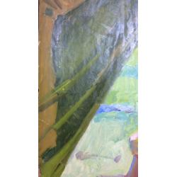 Титов А. М. Девушка загорает около палатки