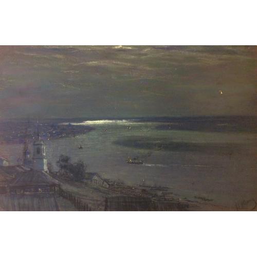 Неизвестный художник. Город на реке