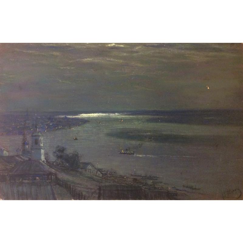 Неизвестный художник. Город на реке