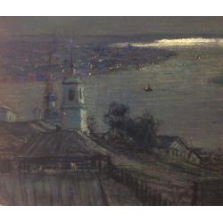 Неизвестный художник. Город на реке
