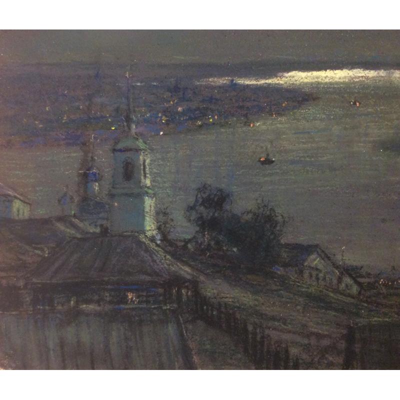 Неизвестный художник. Город на реке