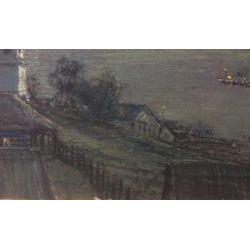 Неизвестный художник. Город на реке