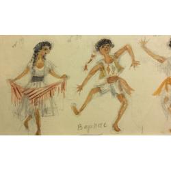 Мазанов А. М. Эскиз костюмов к балету Лауренсия