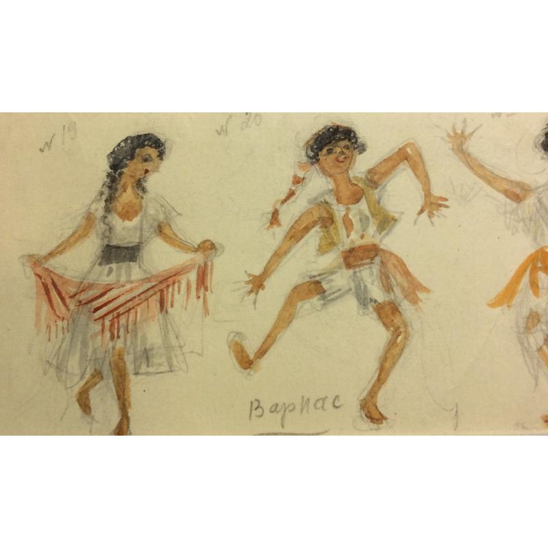 Мазанов А. М. Эскиз костюмов к балету Лауренсия