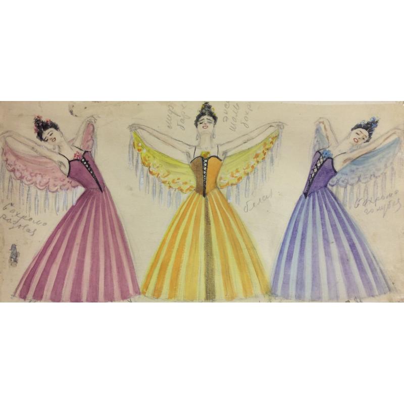 Мазанов А. М. Эскиз костюмов