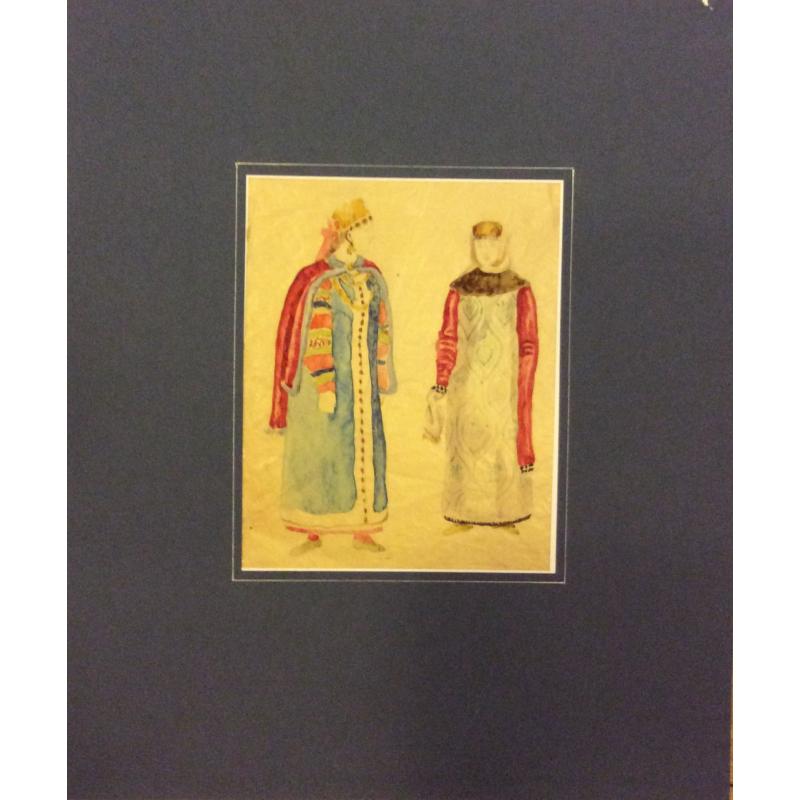 Федоровский Ф.Ф. Эскиз костюмов молодых боярышень