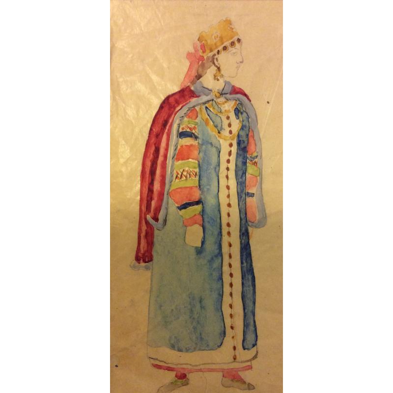 Федоровский Ф.Ф. Эскиз костюмов молодых боярышень