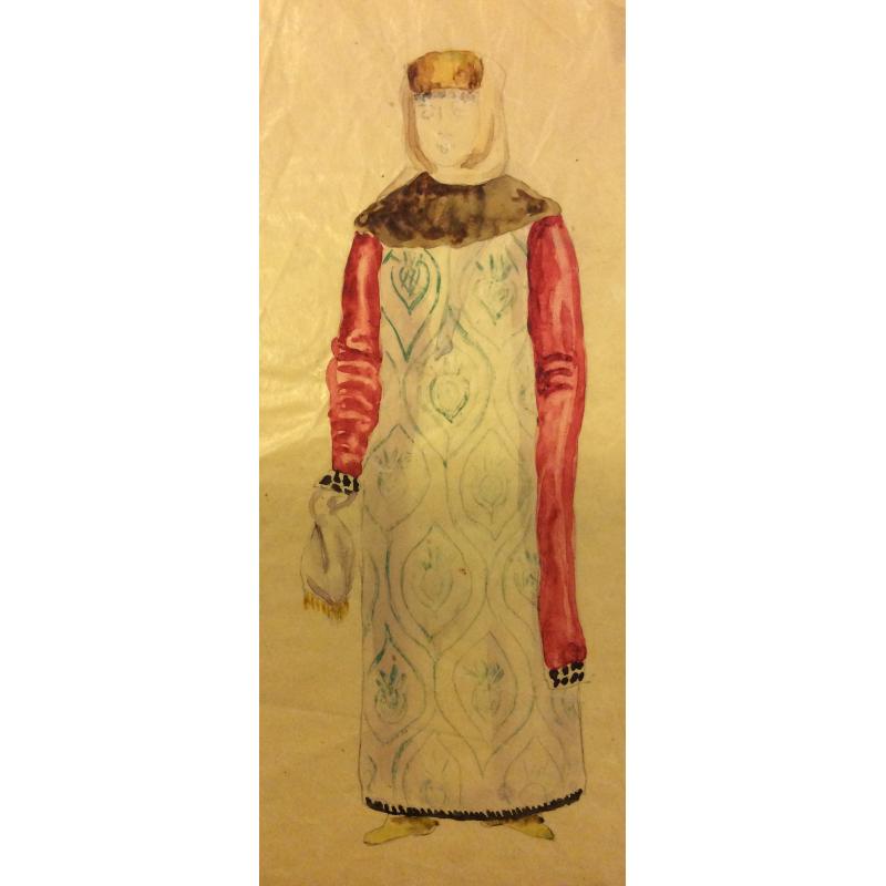 Федоровский Ф.Ф. Эскиз костюмов молодых боярышень