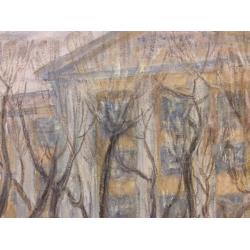 Дехтерёва Т.А. Иваново.Текстильный институт имени Фрунзе эскиз для автолитографии